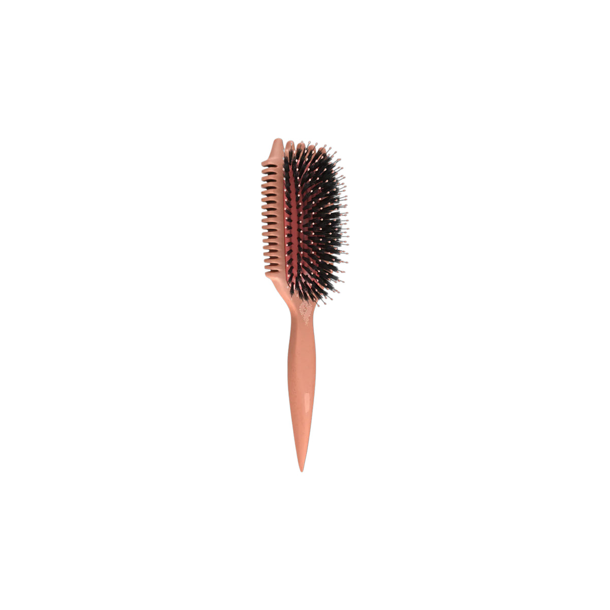 Peachfarvet Bounce Curl Volume EdgeLift Brush med tæt børstestruktur og spids ende til præcis opdeling af håret.