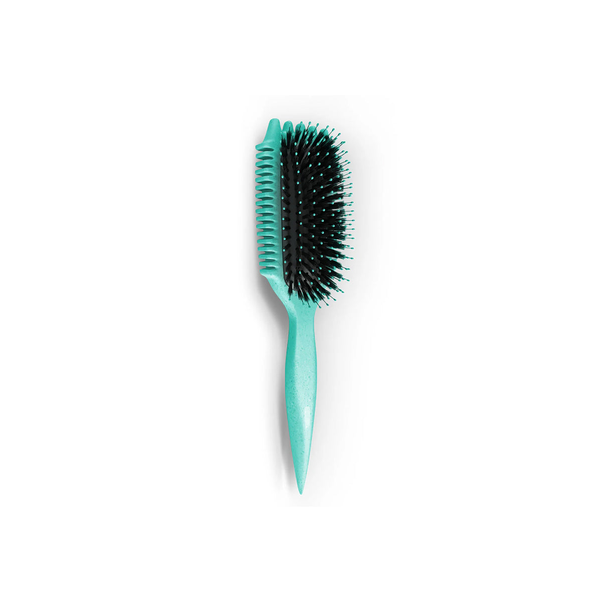 Tealfarvet Bounce Curl Volume EdgeLift Brush med sorte børstepigge, designet til volumen og løft ved hårrødderne.